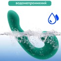 Двойной вибростимулятор Greeni с пульсацией 3 в 1, зеленый, 10 режимов вибрации