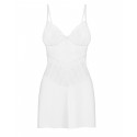 Пеньюар Obsessive Alissium chemise & thong, M/L, мереживний ліф, стрінги в комплекті