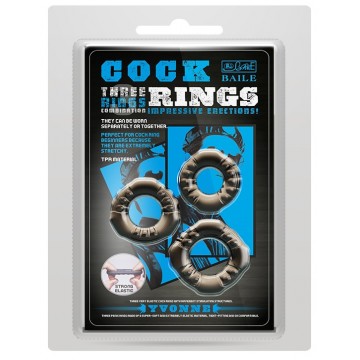 Купить - Набір із 3-х ерекційних кілець COCK THREE RINGS