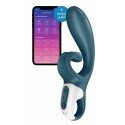 Смарт-вибратор кролик Satisfyer Hug Me Bluegrey, 2 мотора, диаметр 4,2 см, широкая клиторальная часть