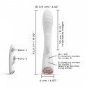 Вібратор-кролик з підігрівом Dorcel FLEXI RABBIT WHITE, гнучкий стовбур