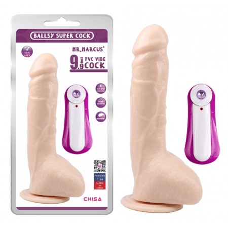 Реалистичный вибратор на присоске GHISA MR.MARCUS' 9.9" Vibrating Dildo - Flesh