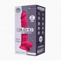Фалоімітатор з вібрацією SilexD Vetus Vibro Pink (MODEL 1 size 8in), двошаровий, діаметр 4,2см