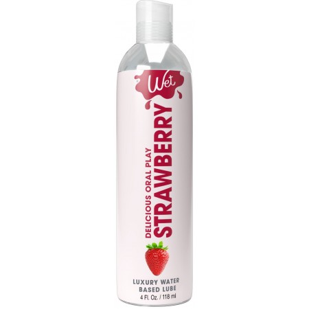 Лубрикант на водній основі Wet Oral Play Strawberry, 118 мл, їстівний, без цукру