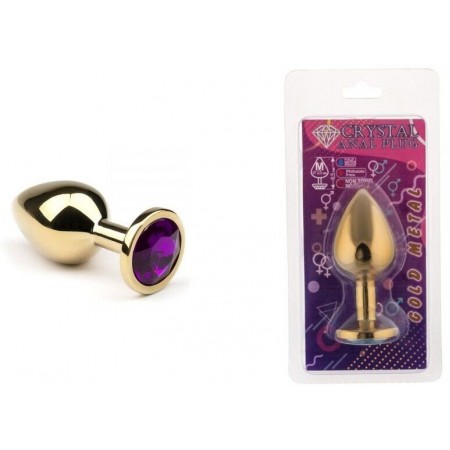 Анальная пробка, Gold Amethyst, M