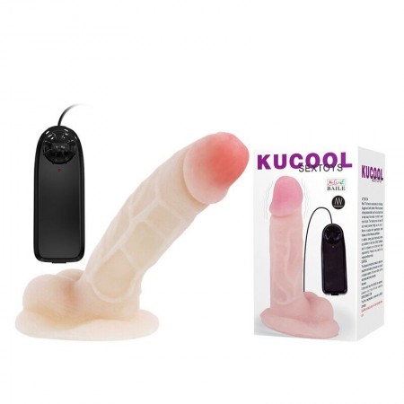 Реалистичный вибратор на присоске - KUCOOL Sextoys,