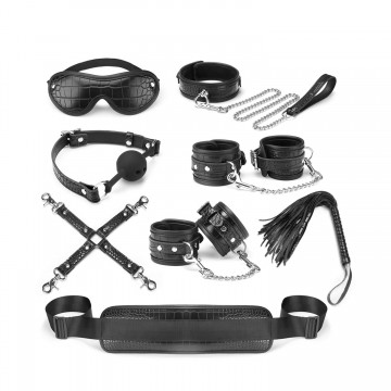 Купить - Набор Liebe Seele Temptation Bondage 8шт Kit, фиксаторы, ошейник с поводком, кляп, флоггер, маска
