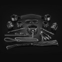 Набір Liebe Seele Temptation Bondage 8шт Kit, фіксатори, нашийник з повідцем, кляп, флогер, маска