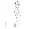 Еротичні колготки-бодістокінг з тонкими підв’язками Passion S028 One Size, white, відкритий доступ