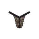 Мереживні трусики із заниженою талією Obsessive Estiqua panties XS/S, black