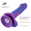 Фаллоимитатор 20.5см с вибрацией для секс-машин Hismith Purple Silicone Dildo with Vibe