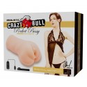 Мастурбатор с вибрацией CRAZY BULL - Realistic Pocket Pussy