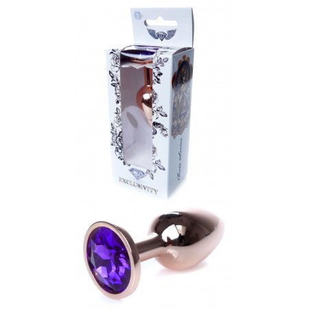 Анальний затор Boss Series - Jewellery Red Gold PLUG Purple S