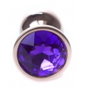 Анальний затор Boss Series - Jewellery Red Gold PLUG Purple S