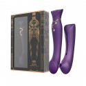 Смартвибратор 3в1 Zalo - Queen Twilight Purple, пульсирующая жемчужина и вакуум, кристалл Swarovski