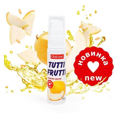 Оральный лубрикант Tutti-frutti Сочная Дыня, 30 мл