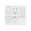 Атласный эротический костюм горничной Obsessive Maid set S/M, black, топ, юбка, стринги, манжеты, об