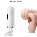 Мастурбатор с двумя входами на присоске Boss Series: Vibrating Masturbation Cup White