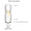 Мастурбатор с двумя входами на присоске Boss Series: Vibrating Masturbation Cup White
