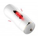 Мастурбатор с двумя входами на присоске Boss Series: Vibrating Masturbation Cup White