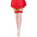 Чулки Leg Avenue Polka Dot Mushroom Thigh Highs One Size