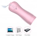 Мастурбатор з вібростимуляцією FOXSHOW Vibrating and Flashing Masturbation Cup Pink USB 7+7 Function