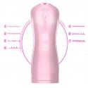 Мастурбатор з вібростимуляцією FOXSHOW Vibrating and Flashing Masturbation Cup Pink USB 7+7 Function
