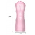 Мастурбатор з вібростимуляцією FOXSHOW Vibrating and Flashing Masturbation Cup Pink USB 7+7 Function