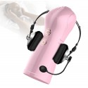 Мастурбатор з вібростимуляцією FOXSHOW Vibrating and Flashing Masturbation Cup Pink USB 7+7 Function