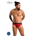 Чоловічі напівпрозорі труси Passion 031 SLIP MIKE L/XL Red, під леопард