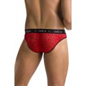 Чоловічі напівпрозорі труси Passion 031 SLIP MIKE L/XL Red, під леопард