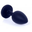Силиконовая анальная пробка Boss Series - Jewellery Black Silicon PLUG Small Pink S