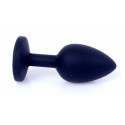 Силиконовая анальная пробка Boss Series - Jewellery Black Silicon PLUG Small Pink S