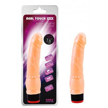Вибромассажер CHISA Real Touch XXX - 7.6” Vibe Cock, Flesh