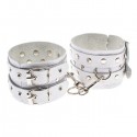 Оковы Leather Double Fix Leg Cuffs, white