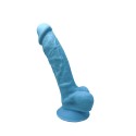 Фаллоимитатор SilexD Johnny Blue, двухслойный, силикон+Silexpan, длина 17.8 см, диаметр 3.8 см