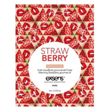 Пробник массажного масла EXSENS Strawberry, 3мл