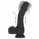 Фаллоимитатор Naked Addiction – Silicone Rotating & Thrusting Vibrating Dildo with Remote Black, 21.8 см