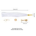 Металева анальна пробка Хвіст поні LOCKINK SEVANDA White Pony-Tail Anal Rose-shape Plug