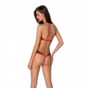 Сетчатое боди с кружевом на груди Passion SATARA BODY S/M red