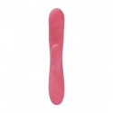 Вибратор-кролик Svakom Avery Strawberry Pink с двигающимся стволом, движение вперед-назад