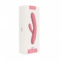 Вибратор-кролик Svakom Avery Strawberry Pink с двигающимся стволом, движение вперед-назад