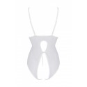 Боді з ажурним декором та відкритим кроком Passion URSULA BODY L/XL, white