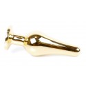 Анальная пробка Boss Series - Jewellery Gold BUTT PLUG Green