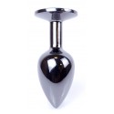 Анальная пробка Boss Series - Jewellery Dark Silver PLUG Purple, размер S