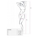 Эротические колготки-бодистокинг Passion ECO S008 black, с имитацией чулок и пояса
