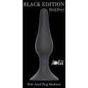 Анальный плаг Black Edition - Slim Anal Plug Medium, черный, 11.5 см