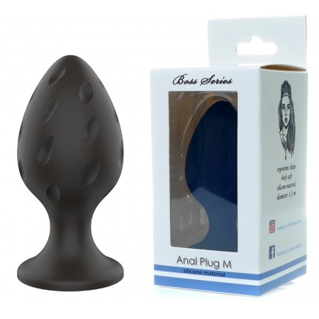 Анальний силиконовый плаг Boss Series - Silicone Anal Plug M, 3,5 см