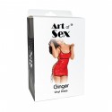 Сексуальное лакированное платье на шнуровке Art of Sex - Ginger черное XS-M