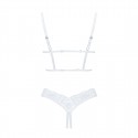 Еротичний комплект Obsessive Heavenlly 2-pcs cupless set M/L, відкриті груди, з доступом